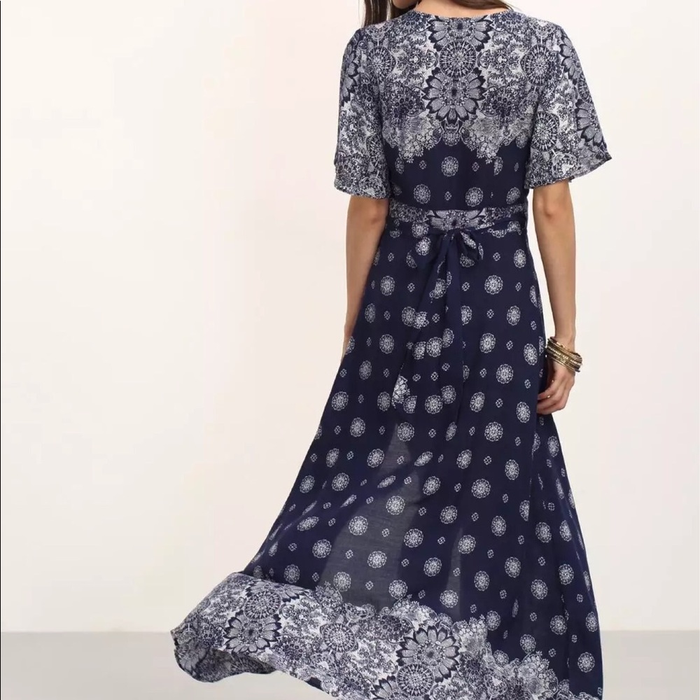 Blue/white Bohemian gypsy maxi DRC177 - Picture 3 of 6